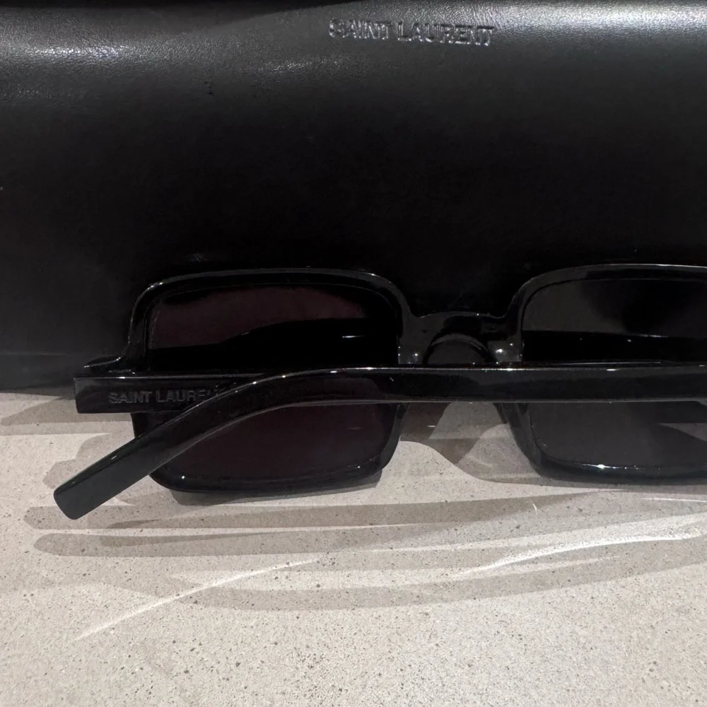 Saint Laurent Glossy Black Sunglasses with Case‎ - Picture 3 of 5